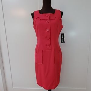 Coral sleeveless dress
